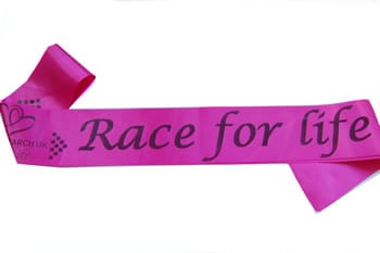 Race for Life Sash charity sash