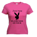Personalised Pink bunny hen t shirt