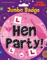 Giant Hen Party Badge