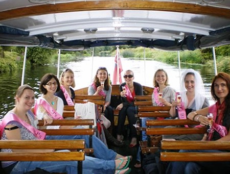 hen-party-personalised-sashes-on-a-boat