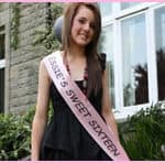 sweet sixteen personalised birthday sash