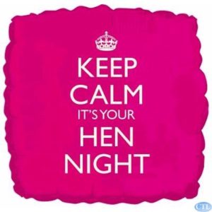 keep calm hen night foil balloon